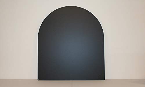 Plaque de sol en acier noir demi-ronde : l'excellence pour cheminée