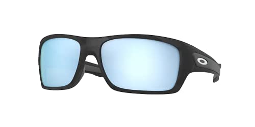 Oakley OO9263 Turbine 926364 Matte Black Camo/Prizm Deep Water Polarized Rectangle Sunglasses + Accessory Leash Kit