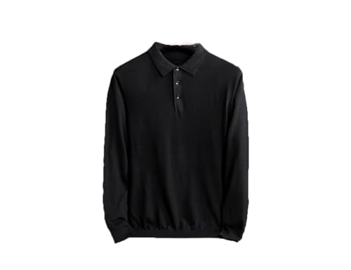 Men Long Sleeve Loose Fit Sweater Men Long Sleeve Lapel Pullover Soft Warm Sweaters3