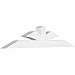 Ekena Millwork GBP084X18X0606RIC00 Richland Architectural Grade PVC Gable Brackets 84"W x 17 1/2"H x 6"D x 6"F, 5/12 Pitch