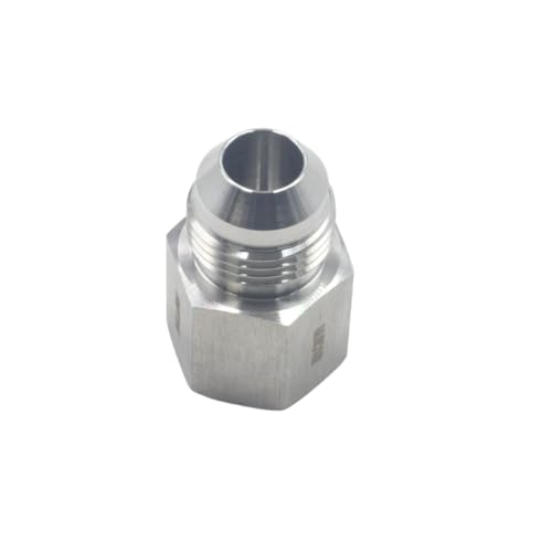 Image of HFS(R) 1 /4 inch Female NPT to 1 /2 inch Male JIC Flare Fitting Reducer Adapter Stainless Steel 304 (1 /4 inch FNPT x 1 /2 inch MJIC)