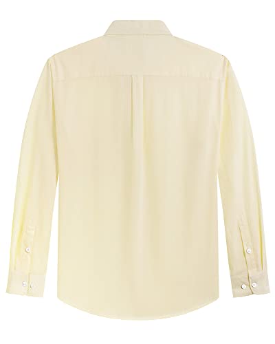 Image of J.VER Men's Oxford Shirt Solid Casual Button Down Collar Shirts Long Sleeve Dress Shirts with Pocket