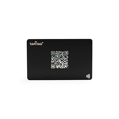 TAPiTAG Digitale Visitenkarten-NFC-Tag + QR (schwarz)