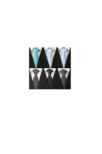 Image of Men's Necktie Classic Silk Tie Woven Jacquard Neck Ties 9 PCS