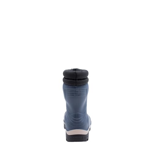 Image of DUNLOP Kids Blizzard - Snow boots for Boys & Girls - Made from PVC - Waterproof winter Rain boots with Soft Toe and Cold Insulation - Blue /Grey /Black - Size 25