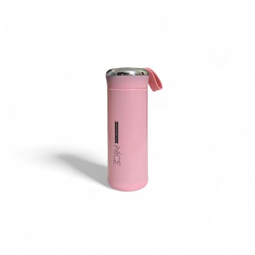Image of Insulated Flask, Pink, Stainless Steel, with Carry Loop, Travel Tumbler (2, Pink)