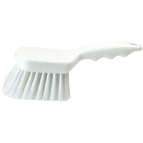 Image of SPARTA 40541EC02 Plastic Scrub Brush, Utility Brush, Kitchen Brush With Hanging Hole For Cleaning, 8 Inches, White, (Pack of 6)