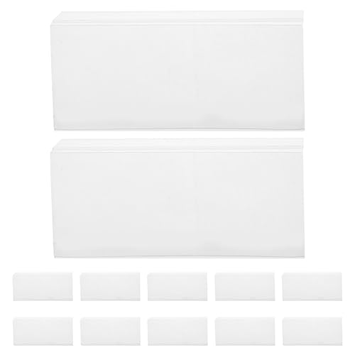 Abaodam 20個のアクリル値札ホルダー:L字型アクリルサインラベルホルダー食品ラベルスタンド透明値札ディスプレイスタンド小売店スーパーマーケット用