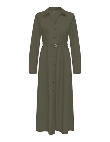 Robe Longue ONLY fluide pour femme vêtement décontracté kaki taille M