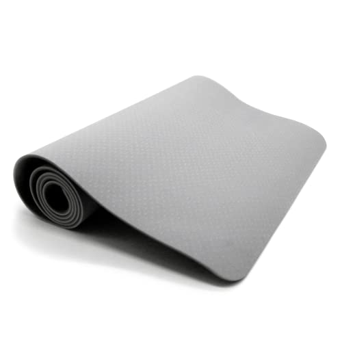 KK KONEX DUAL COLOR DOUBLE SIDED TPE YOGA MAT FOR MEN AND WOMEN FOR FITNESS EXERCISE MEDITATION PILATES WITH FREE COVER 6MM THICKNESS GREEN