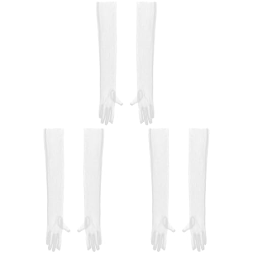 Guantes transparentes para mujer malla fina estilo romántico guantes para boda pura novia