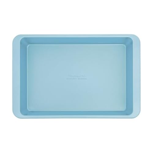 KitchenAid Teglia antiaderente in acciaio alluminato svizzero, 22,9 x 33 cm, lavabile in lavastoviglie, acqua minerale