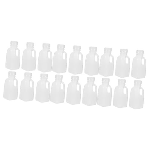 Amosfun 3 Juegos Botella De Leche Botella De Jugo Beber Botella Jarra De Jugo Con Tapa Reutilizable Botella De Aceite Botella De Agua Botellas De Jugo Páginas Transparent 6 Piezas * 3