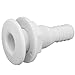 Chiffonade 3/4in ABS Plastic Hose Coupling Straight Thru Hull Connector Drain Outlet Accessory Thru Hull Fitting Marine Applications