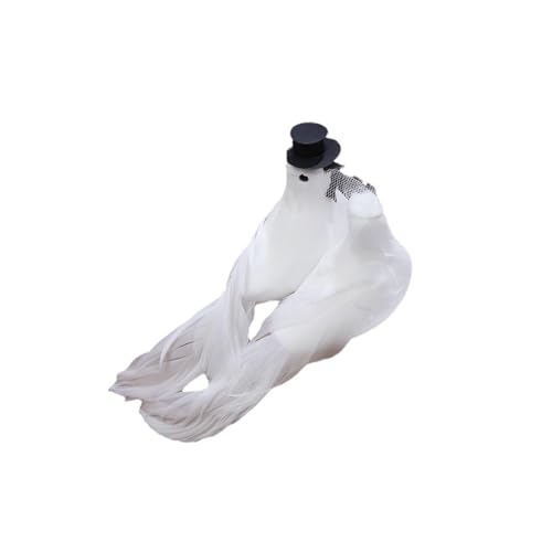 Weenwill Modelo De Paloma,1 Par Paloma De Pareja De Simulación Modelos Decoración De Palomas De Boda Pluma Artificial Espuma Pajaros Decorativos Mini Pájaros De Boda Paz Palomas De Estatua