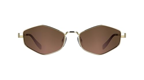 KARL LAGERFELD Womens Sunglasses KL365S - Gold Shiny with Brown - Crystal Mirror Lens