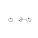 14k White Gold Ball Stud Earrings with Secure Screw-backs (4mm)