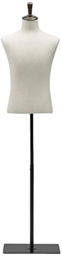 OTQEFTN Professional Male Mannequin Torso Body Dress Form Busts Manikin Dummy Model with Metal Base for Clothing Display