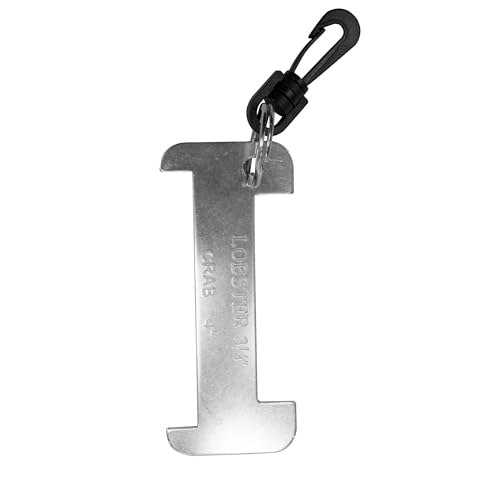 Scuba Diving Aluminum Crab and Lobster Gauge with Clip for California, 5"