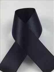 Schiff Ribbons 244-5 7/8-Inch Polyester Single Face Satin Ribbon, 100-Yard, Black