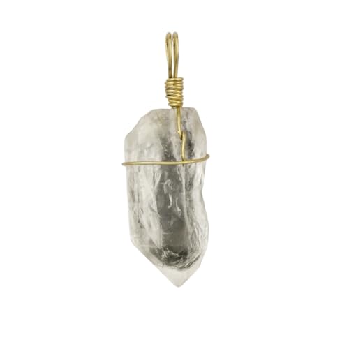 Image of Ayzal Shop Natural Clear Quartz Pendant 18g | Genuine Healing Crystal Necklace | Raw Gemstone for Reiki, Meditation & Chakra Balancing | Energy Amplifying Spiritual Jewelry Gift for Men & Women