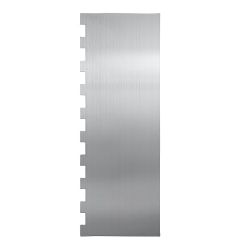 Jeqqinuz Tortenspachtel Torten ZubehöR Tortenschaber Teigkarte Edelstahl Kuchenschaber BackzubehöR für Torten Buttercreme, 22 x 7,8 cm Tortenspachtel zum GläTten Zuckerguss DIY Werkzeug(Gezackt)