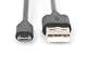 DIGITUS USB 2.0 Kabel - 1,8 m - USB-A zu Typ Micro B - 480 Mbps - Verbindungskabel für Computer, Notebooks, Hubs, Smartphones - Polybag - Schwarz