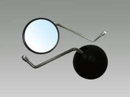 Road Religion Metal Yamaha RX 100 / RXG 135 Chrome Rod Rear View Mirror (Set of 2 pcs for left & right)