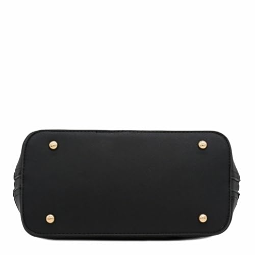 Image of FashionPuzzle Zip-Around Saffiano Classic Dome Satchel