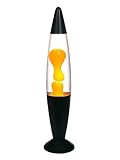 IIDSA Volcan Lava Lamp with Orange Liquid Wax and Black Base 16 inch Decorative Table Lamp for Any A