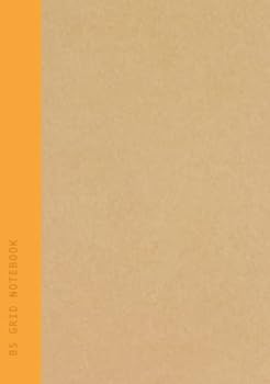 B5 Grid Notebook: Mustard Yellow Spine | 5mm Grid Ruled | School & College Subject Recycled Notebook - 90 Pages Recycled Paper