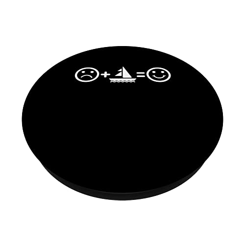 sailing Makes me Happy Sailor PopSockets Swappable PopGrip, Black - Image 2