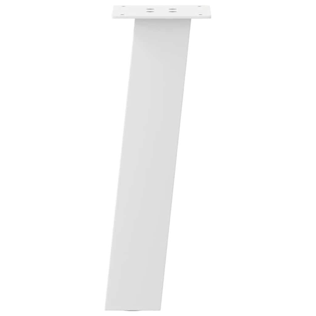 Gambe per tavolino, 4 pezzi, 42 cm, acciaio verniciato a polvere, bianco