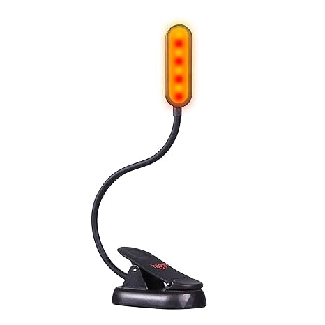 Maxbell Hooga Reading Light ? Blue Blocking, Rechargeable 1600K Amber or 625nm Red LEDs, Ideal for Bedtime Reading