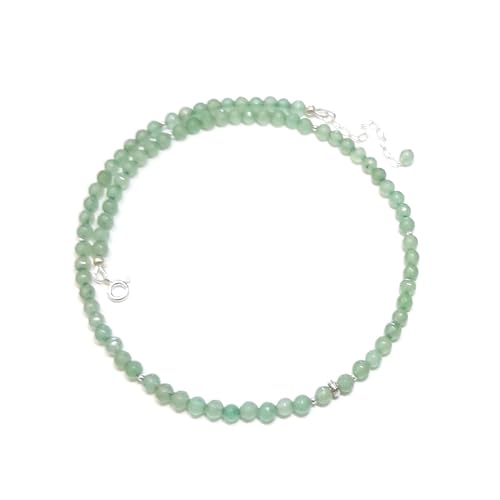 Collier Aventurine Verte et Argent 925 idéal pour vos tenues bohèmes et décontractées