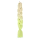 Nvzi 8 Stück 61 cm Regenbogen-Ombré-Jumbo-Flechthaar, Hochtemperatur-Kunsthaar-Extensions für Häkelzöpfe, Twist- und Box-Zöpfe, Blond bis Hellgelb