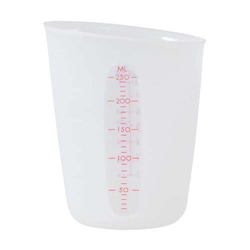 Supvox Messbecher aus Silikon, sichtbar, abgestuft, pr?zise Skalierung f¨¹r Epoxidgussformen mischen, 250 ml 250 ml wei?