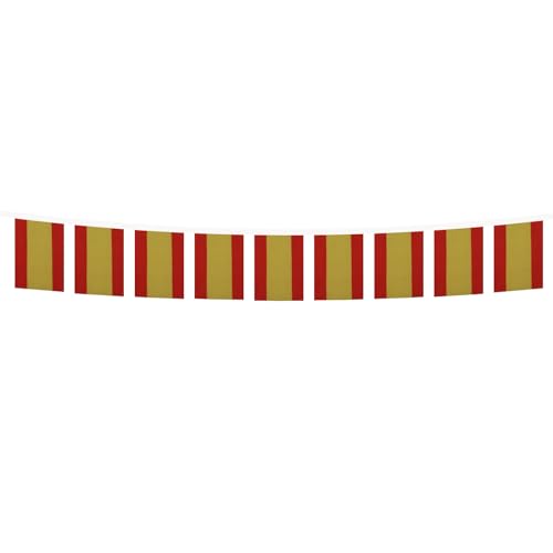 Image of AZ FLAG Spain without arms 6 meters BUNTING Flag 20 flags 9'' x 6'' - Spanish civil STRING flags 15 x 21 cm