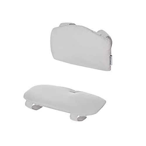 kk Kinderkraft ENOCK Cojín para trona, Cojín acolchado para amortiguar la madera, Reductor de Asiento 2 piezas, Blandos y Cómodos, Cintas de fijación, Fáciles de limpiar, Gris