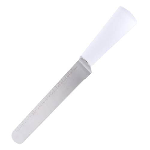 HOLIDYOYO All-purpose Cake Spatula with Scale Cream Icing Spatula Icing Smoother Pizza Scraper Stainless Steel Easy to Clean