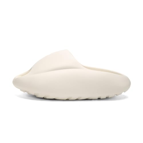 Cloud Slides for Men, Ultra - Soft Recovery Slides with Ultra - Thick Sole, Open Toe Pillow Shower Shoes for Indoor and Outdoor Use (Black,6.5)