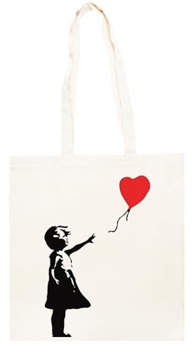 TAMBOOTEE Banksy Inspirado Arte Bolso Shopper Unisex Totebag De Algodón Beige Beige Unisex Totebag