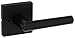 Kwikset 730MILSQT-514 Milan Lever with Square Rose Privacy Door Lock with 6AL Latch and RCS Strike Iron Black Finish
