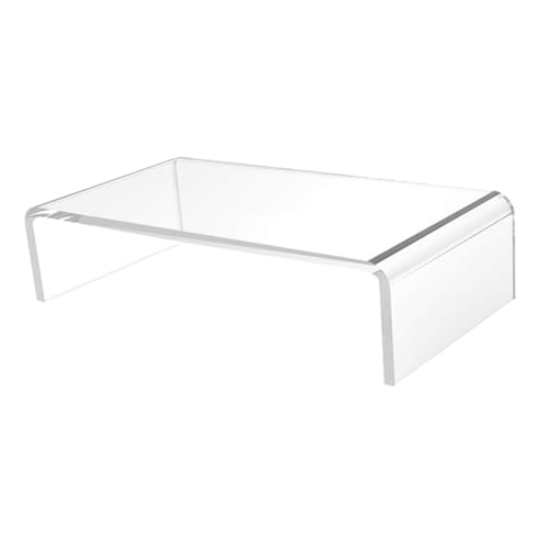 Support clavier acrylique transparent et rehausseur d'écran pour bureau