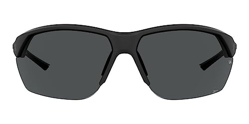 Under Armour Mens Ua Compete Sunglasses, Matte Black/Gray, 75mm 7mm US2