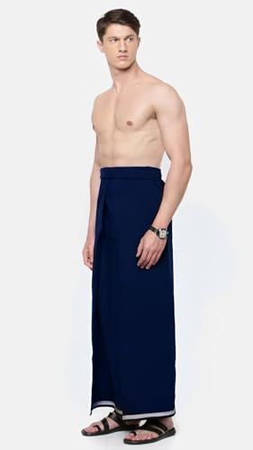 Image of pure cotton lungi for men