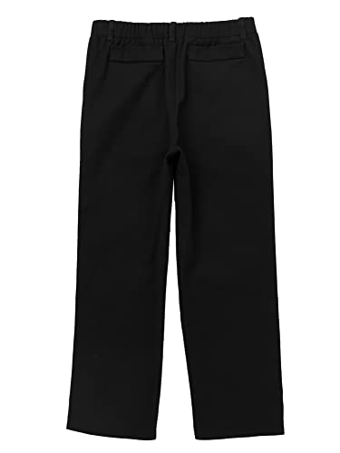 Boys Kids Trousers Elastic Waist Chino Pants School Uniform Pull On Smart Dress Pants2