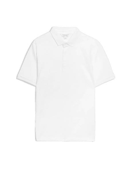 Marks & Spencer Autograph Mens Solid Cotton Blend Collared Neck Regular Fit Polo Shirt