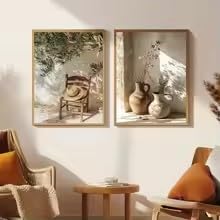 Tableau méditerranéen haut de gamme cadre 60 x 90 cm en toile
