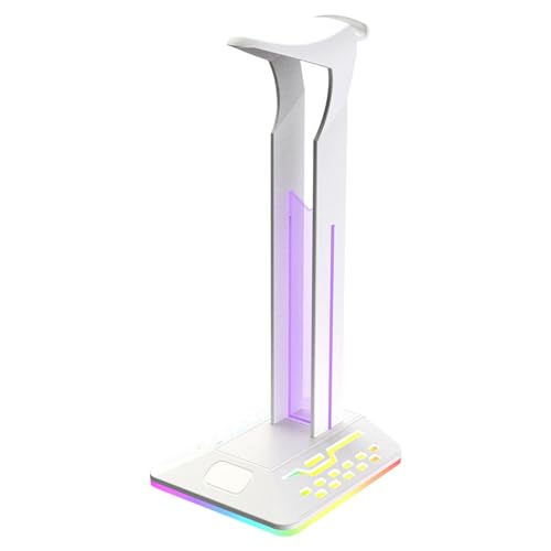 Generico EXPLAJE DE LA HABITACIÓN - Earphone Stands Display para auriculares RGB | Tallo multifuncional y flexible gancho para auriculares PC.
